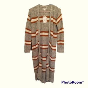 Pink Rose small sweater long cardigan/duster New